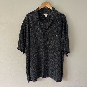 RON Chereskin Mens Luxe Rayon Geometric Button Down Shirt Size 3X